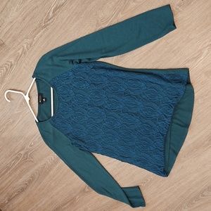 Green Lace Sweater